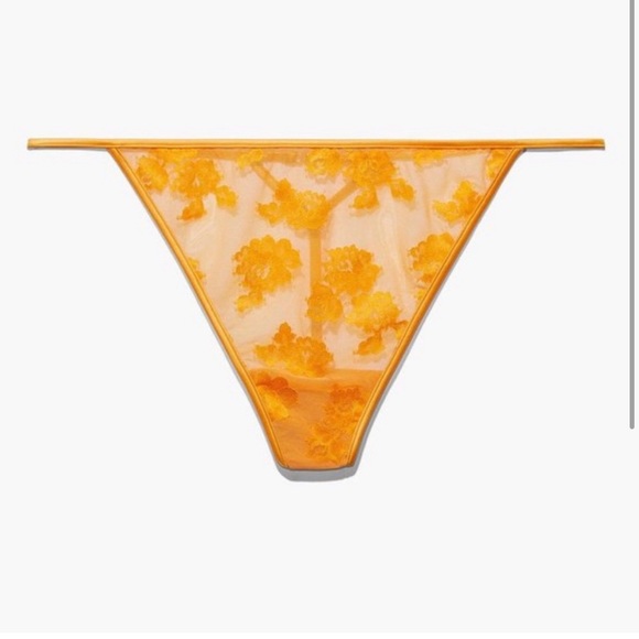 SAVAGE X FENTY Curvy Yellow Amber Thong w/ nameplate - Picture 2 of 5